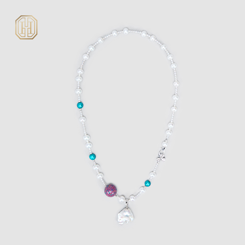 Original Handmade Natural Pearls collar chain by OHGG - OHGGRN24301