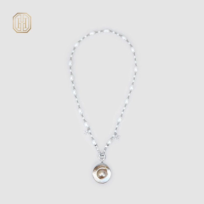 Original Handmade Natural Pearls collar chain by OHGG - OHGGRN24289