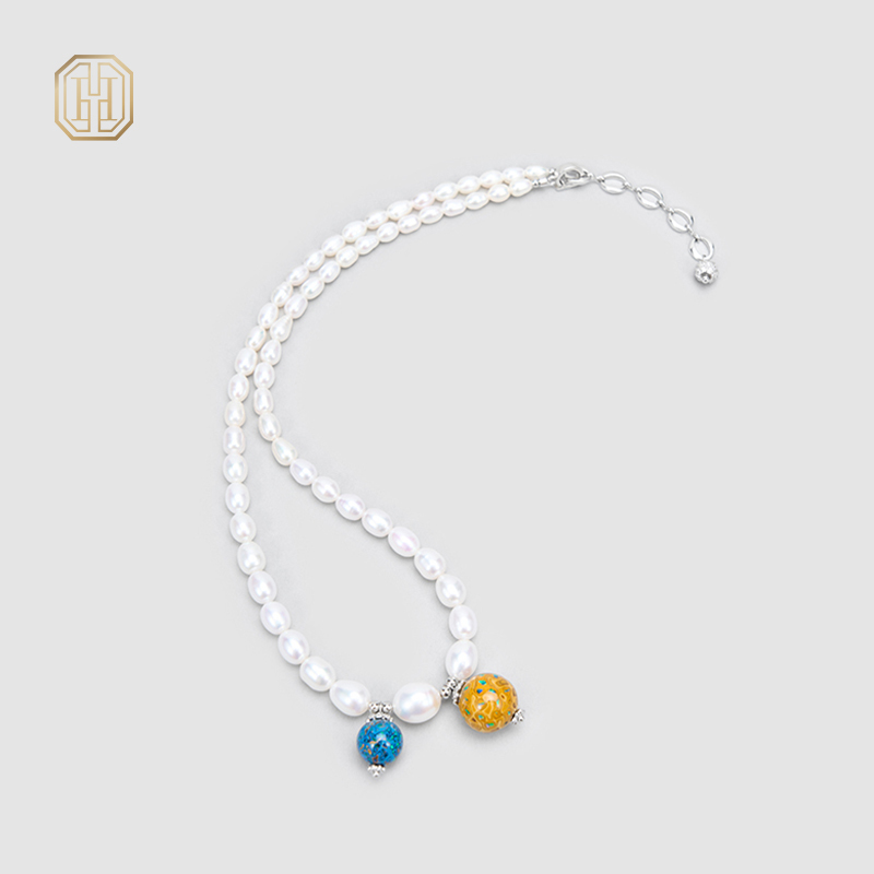 Original Handmade Natural Pearls collar chain by OHGG - OHGGRN24290