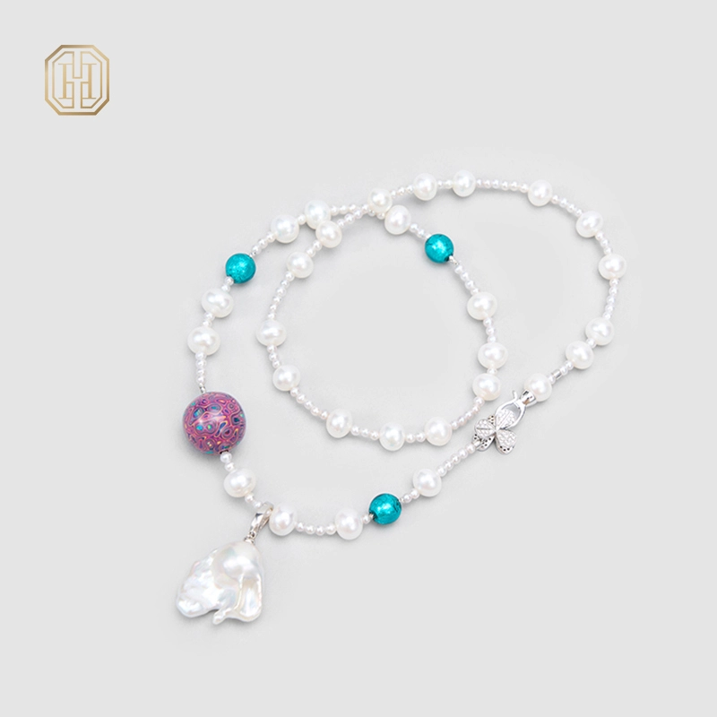 Original Handmade Natural Pearls collar chain by OHGG - OHGGRN24301