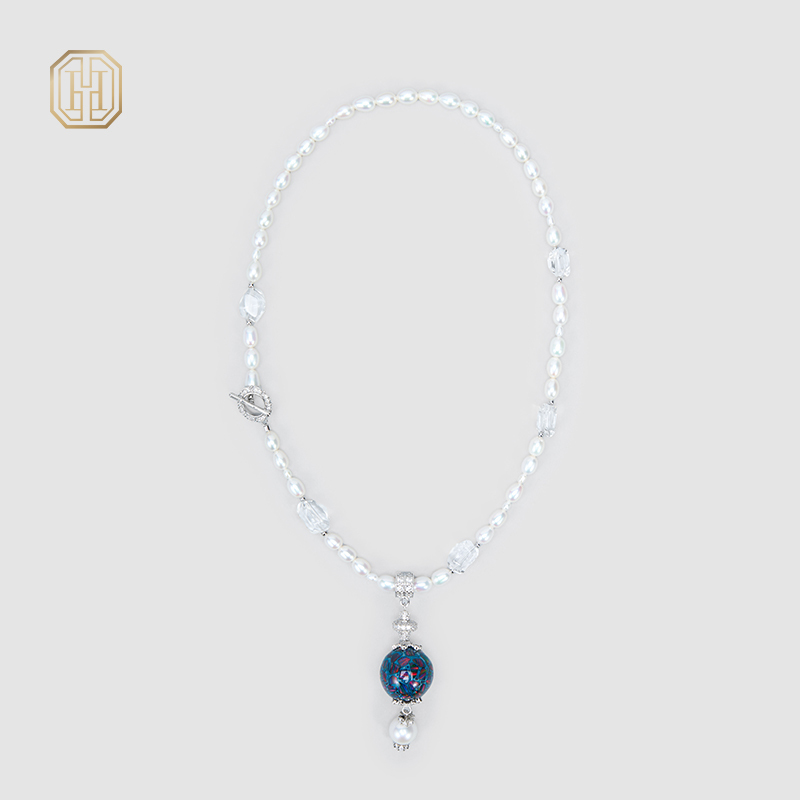 Original Handmade Natural Pearls collar chain by OHGG - OHGGRN24295