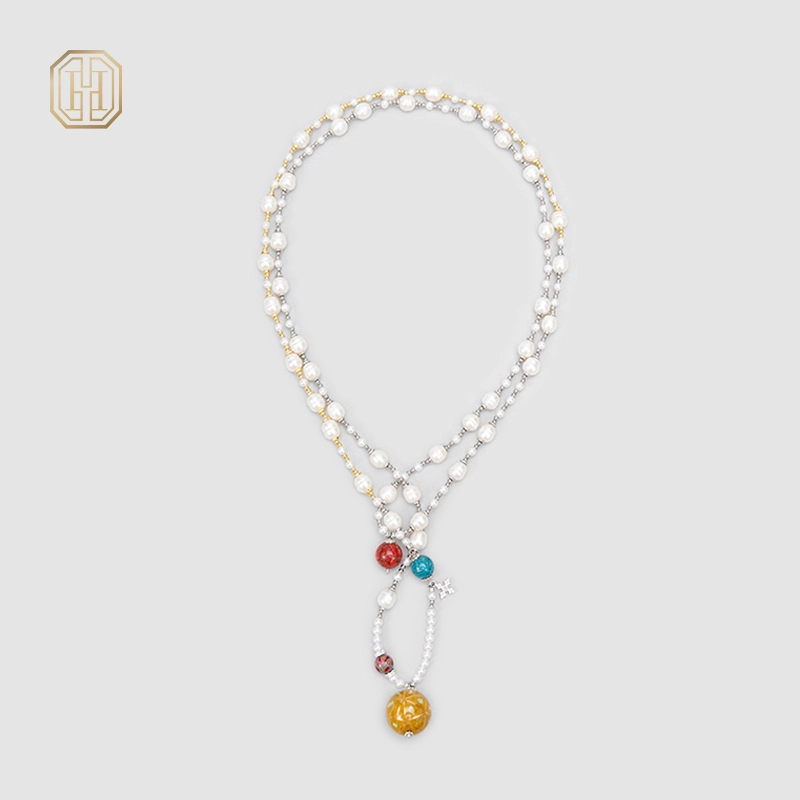 Original Handmade Natural Pearls collar chain by OHGG - OHGGRN24305