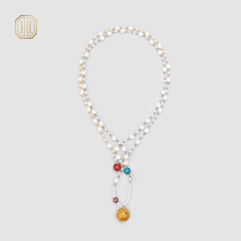 Original Handmade Natural Pearls collar chain by OHGG - OHGGRN24305
