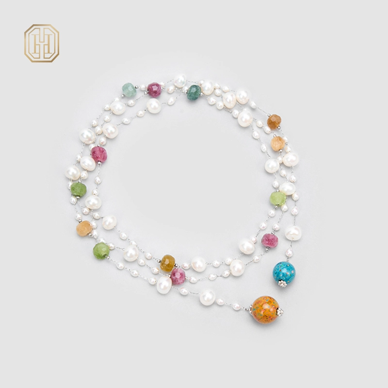 Original Handmade Natural Pearls collar chain by OHGG - OHGGRN24303