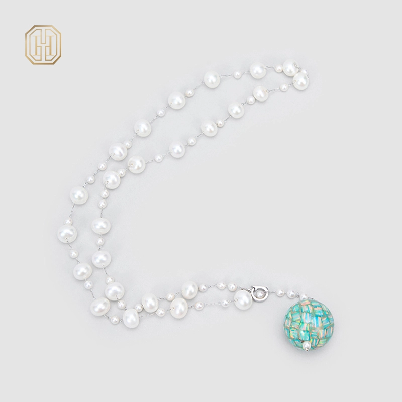 Original Handmade Natural Pearls collar chain by OHGG - OHGGRN24294