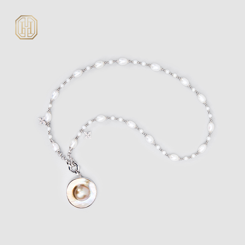 Original Handmade Natural Pearls collar chain by OHGG - OHGGRN24289