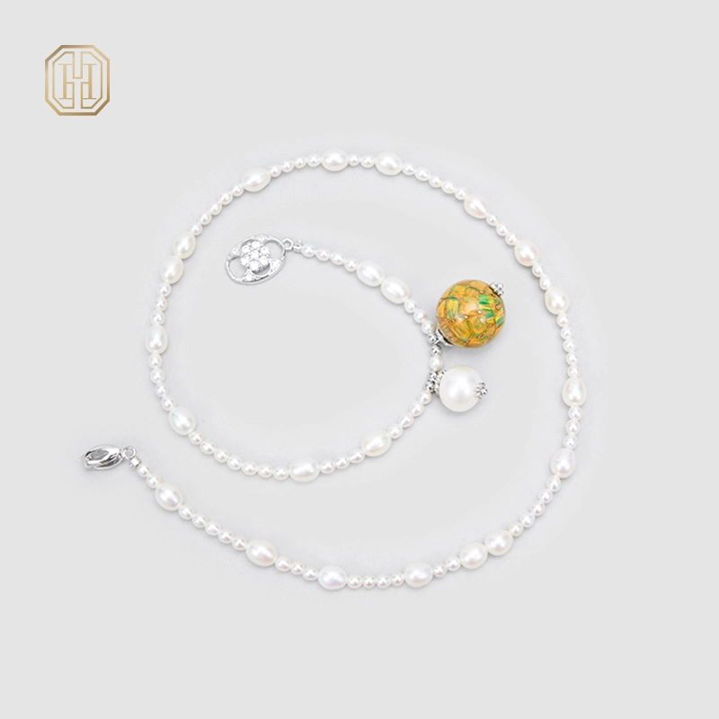 Original Handmade Natural Pearls collar chain by OHGG - OHGGRN24291