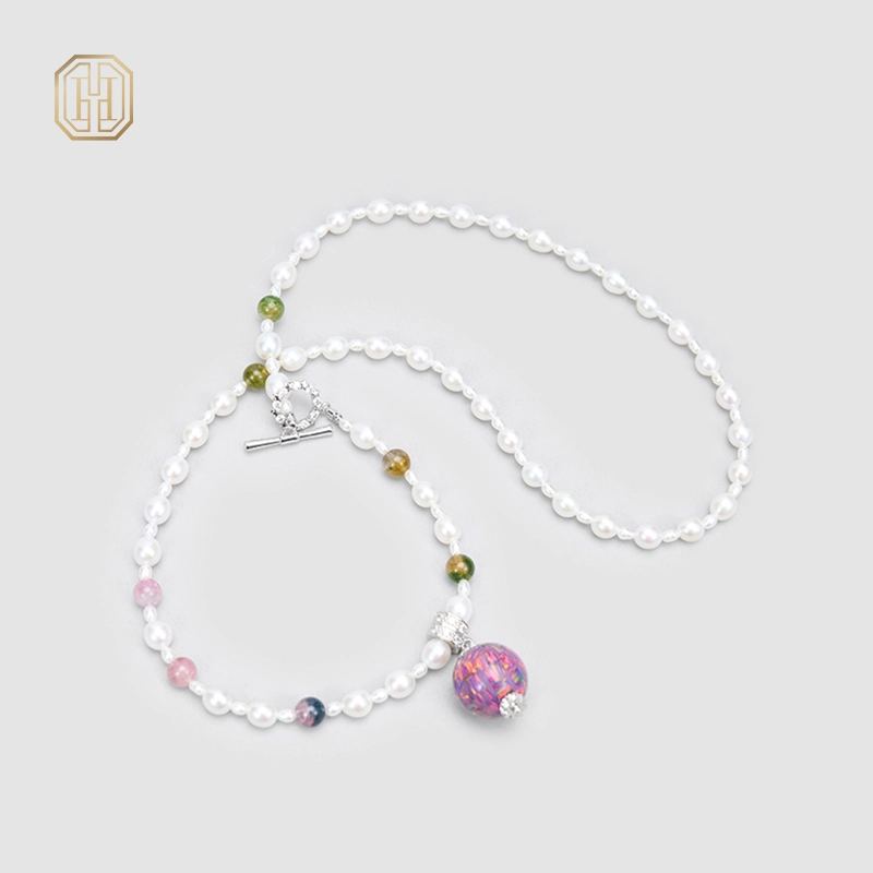 Original Handmade Natural Pearls collar chain by OHGG - OHGGRN24296