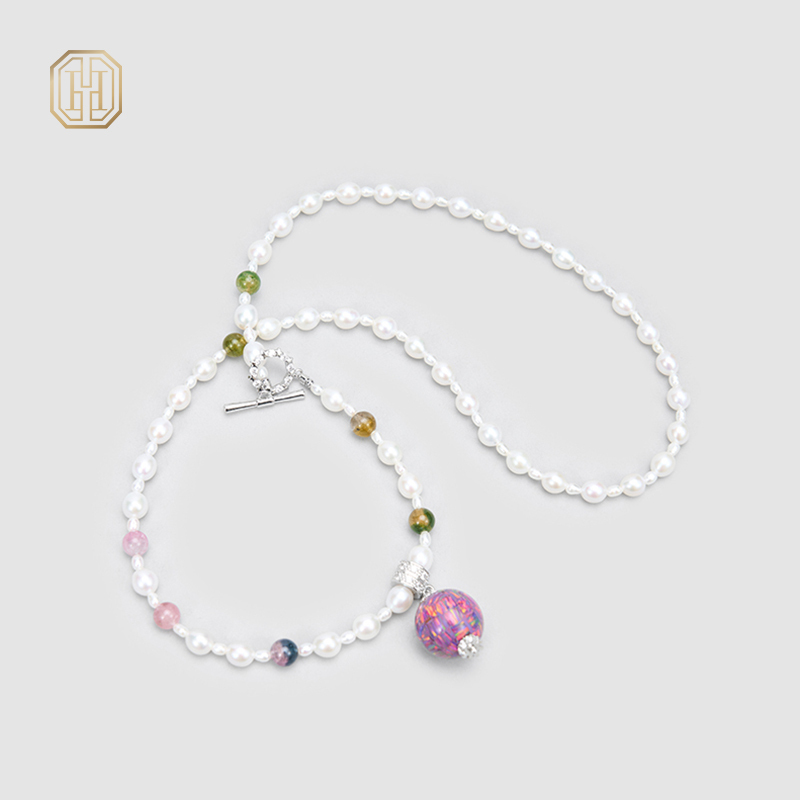 Original Handmade Natural Pearls collar chain by OHGG - OHGGRN24296