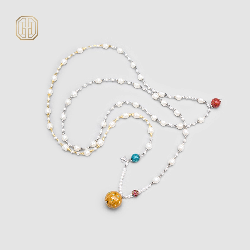 Original Handmade Natural Pearls collar chain by OHGG - OHGGRN24305