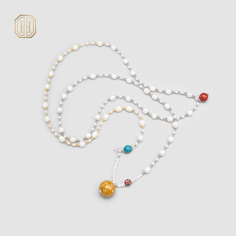Original Handmade Natural Pearls collar chain by OHGG - OHGGRN24305