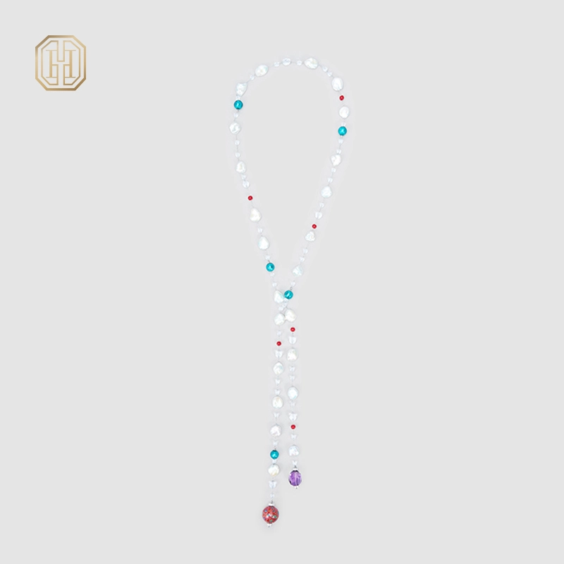 Original Handmade Natural Pearls collar chain by OHGG - OHGGRN24304