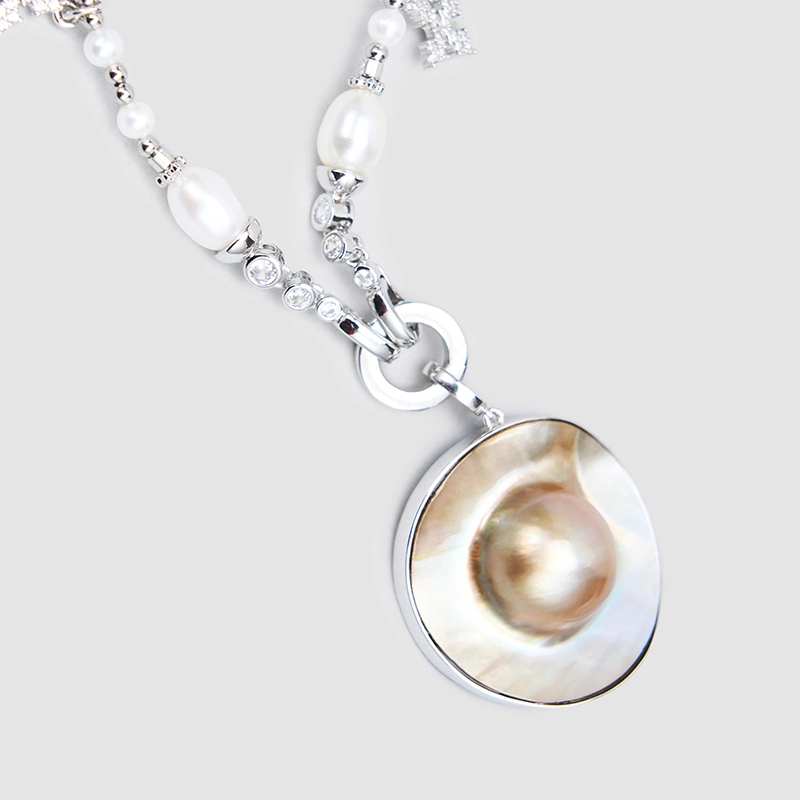 Original Handmade Natural Pearls collar chain by OHGG - OHGGRN24289