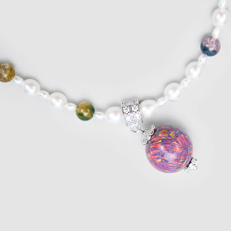 Original Handmade Natural Pearls collar chain by OHGG - OHGGRN24296