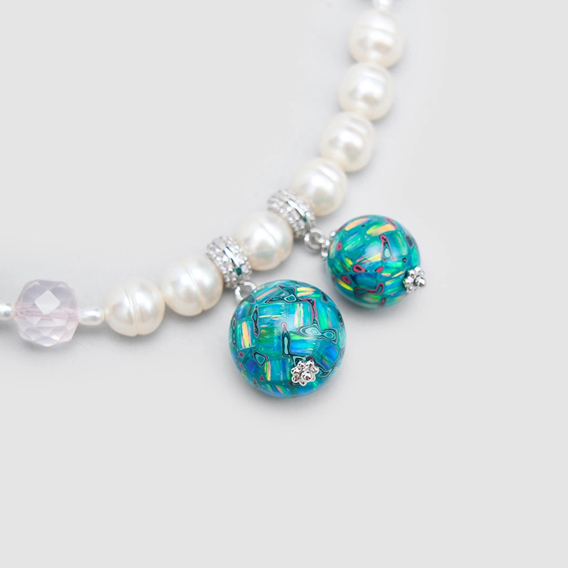 Original Handmade Natural Pearls collar chain by OHGG - OHGGRN24306