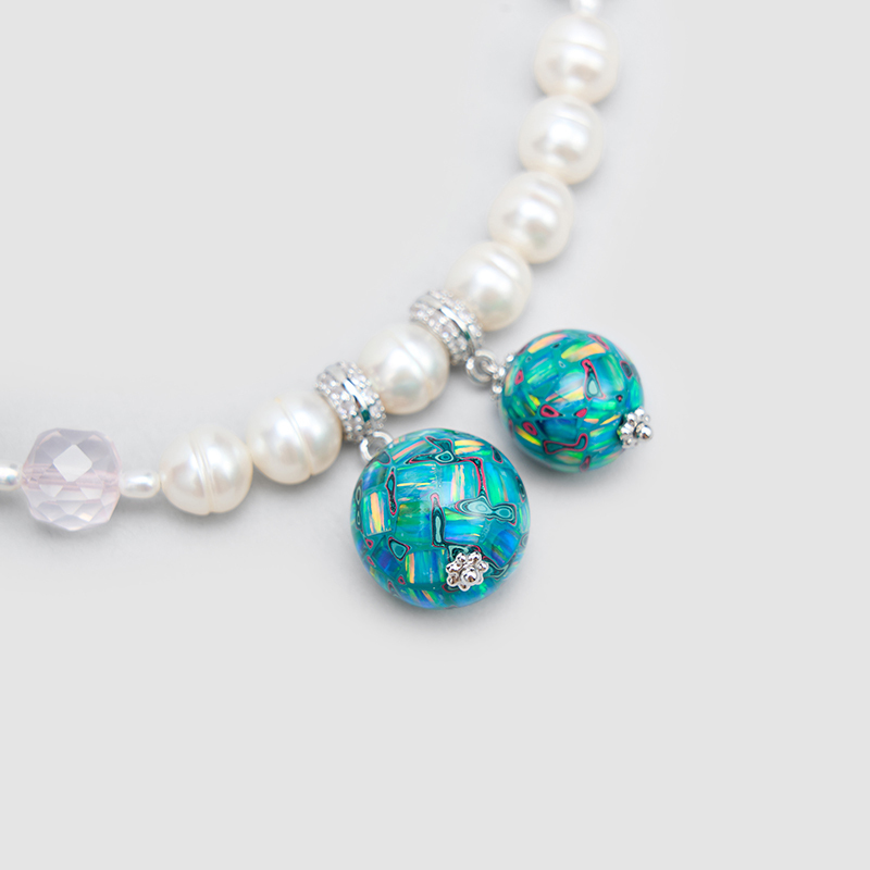Original Handmade Natural Pearls collar chain by OHGG - OHGGRN24306