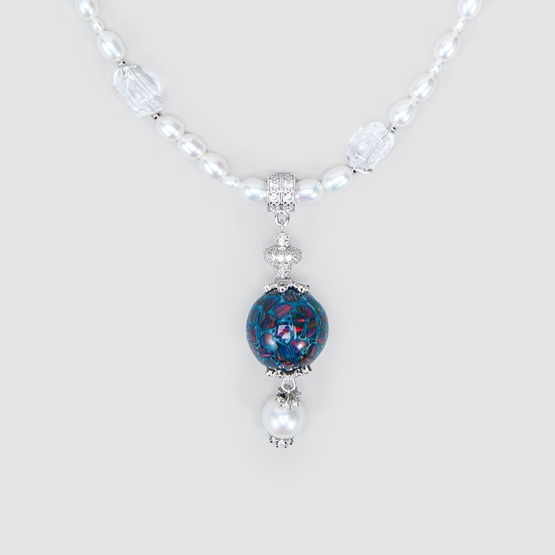 Original Handmade Natural Pearls collar chain by OHGG - OHGGRN24295