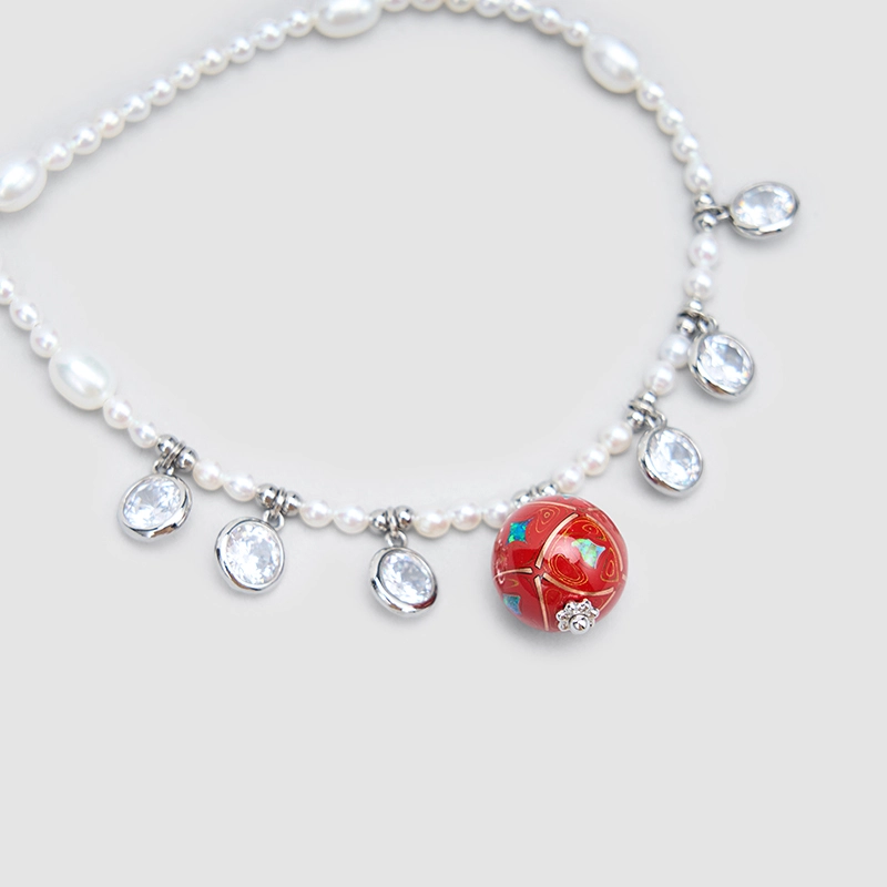Original Handmade Natural Pearls collar chain by OHGG - OHGGRN24302