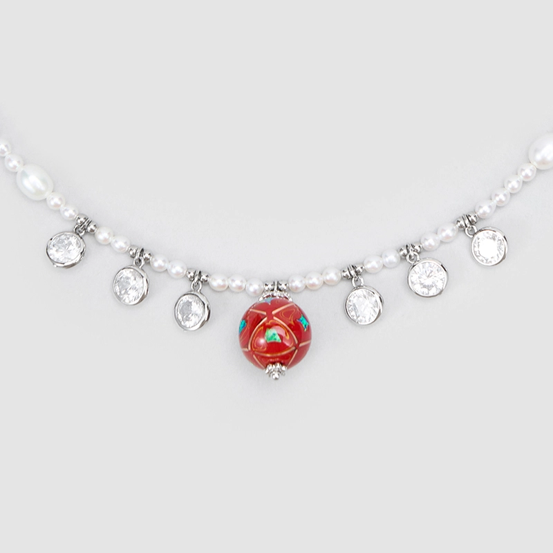 Original Handmade Natural Pearls collar chain by OHGG - OHGGRN24302
