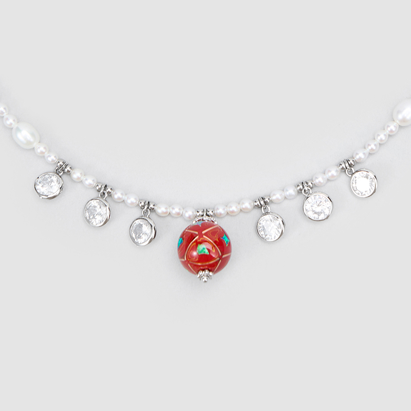 Original Handmade Natural Pearls collar chain by OHGG - OHGGRN24302