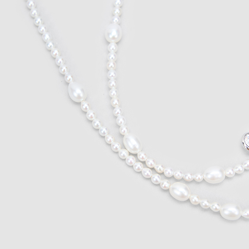Original Handmade Natural Pearls collar chain by OHGG - OHGGRN24302