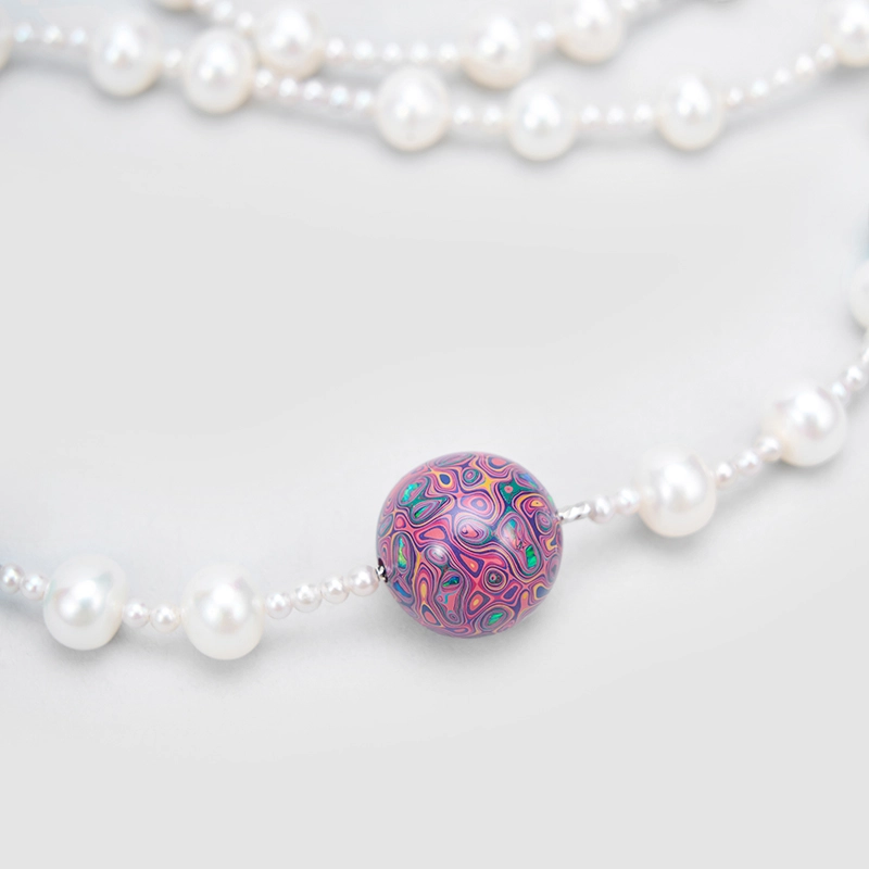 Original Handmade Natural Pearls collar chain by OHGG - OHGGRN24301