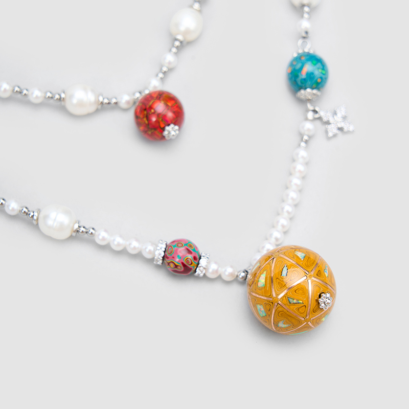 Original Handmade Natural Pearls collar chain by OHGG - OHGGRN24305