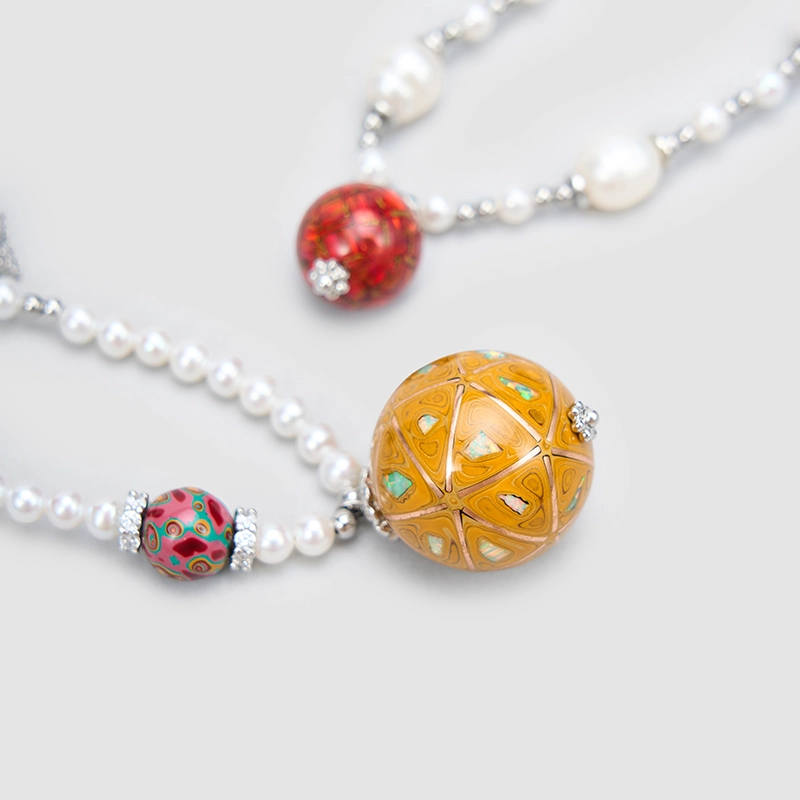 Original Handmade Natural Pearls collar chain by OHGG - OHGGRN24305