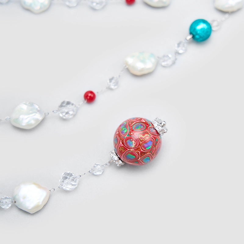 Original Handmade Natural Pearls collar chain by OHGG - OHGGRN24304