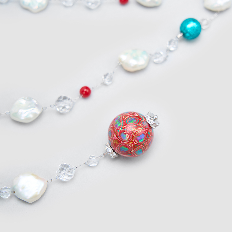 Original Handmade Natural Pearls collar chain by OHGG - OHGGRN24304