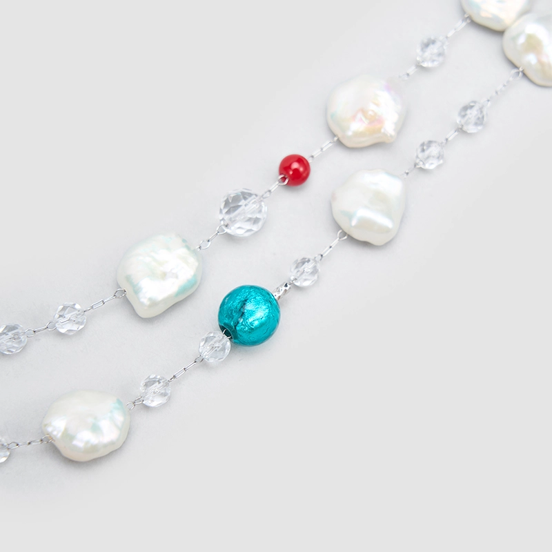 Original Handmade Natural Pearls collar chain by OHGG - OHGGRN24304