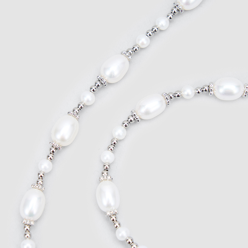 Original Handmade Natural Pearls collar chain by OHGG - OHGGRN24289