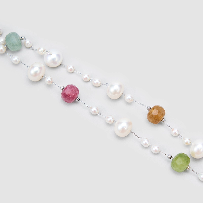 Original Handmade Natural Pearls collar chain by OHGG - OHGGRN24303