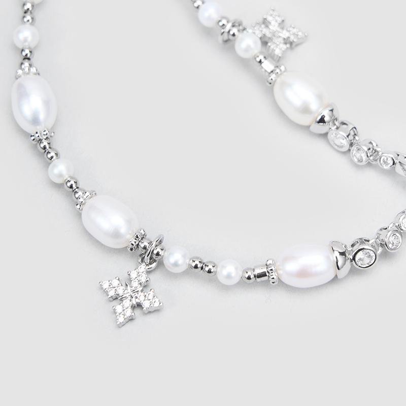 Original Handmade Natural Pearls collar chain by OHGG - OHGGRN24289