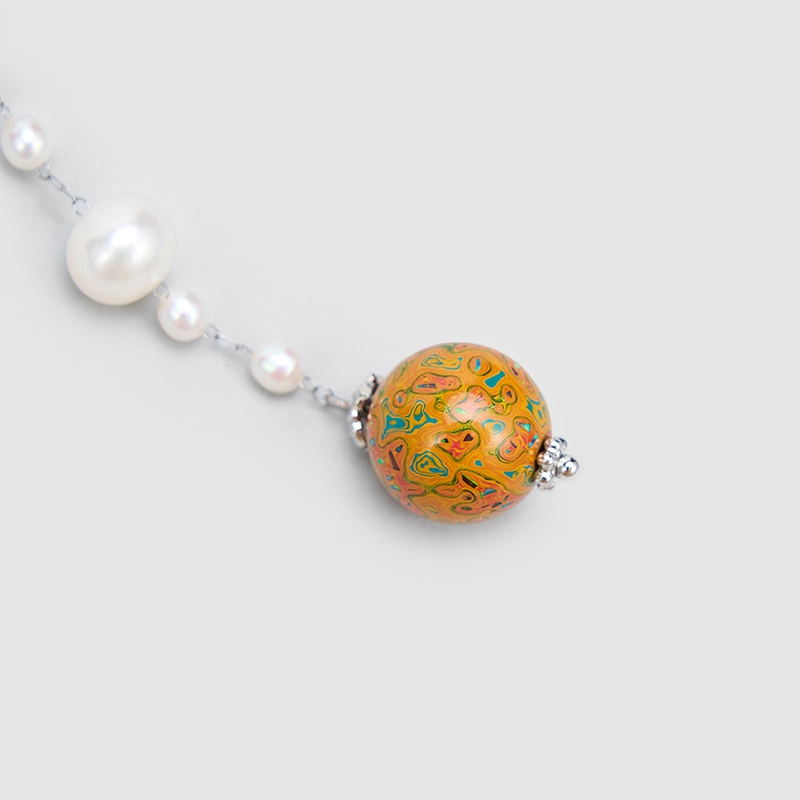 Original Handmade Natural Pearls collar chain by OHGG - OHGGRN24303