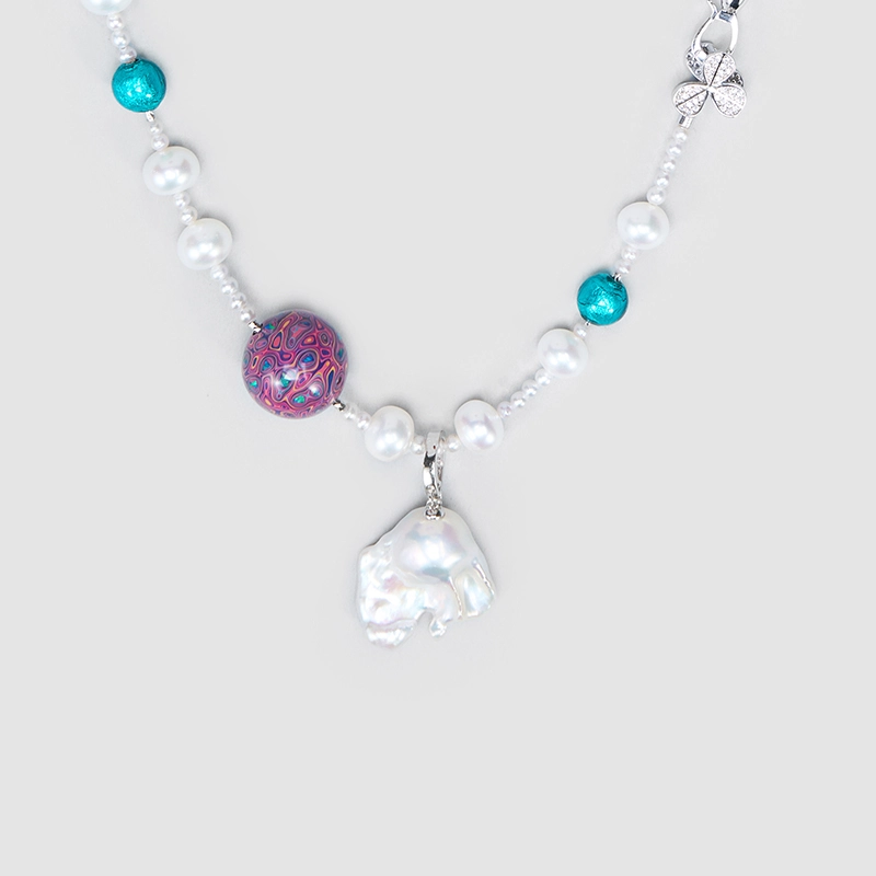 Original Handmade Natural Pearls collar chain by OHGG - OHGGRN24301