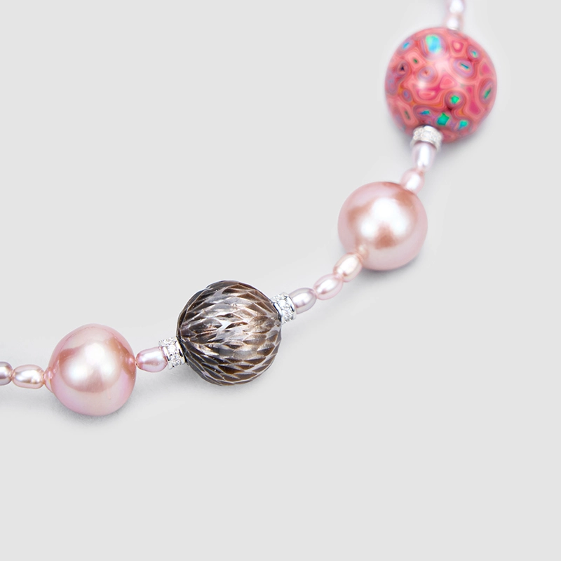 Original Handmade Natural Pearls collar chain by OHGG - OHGGRN24286