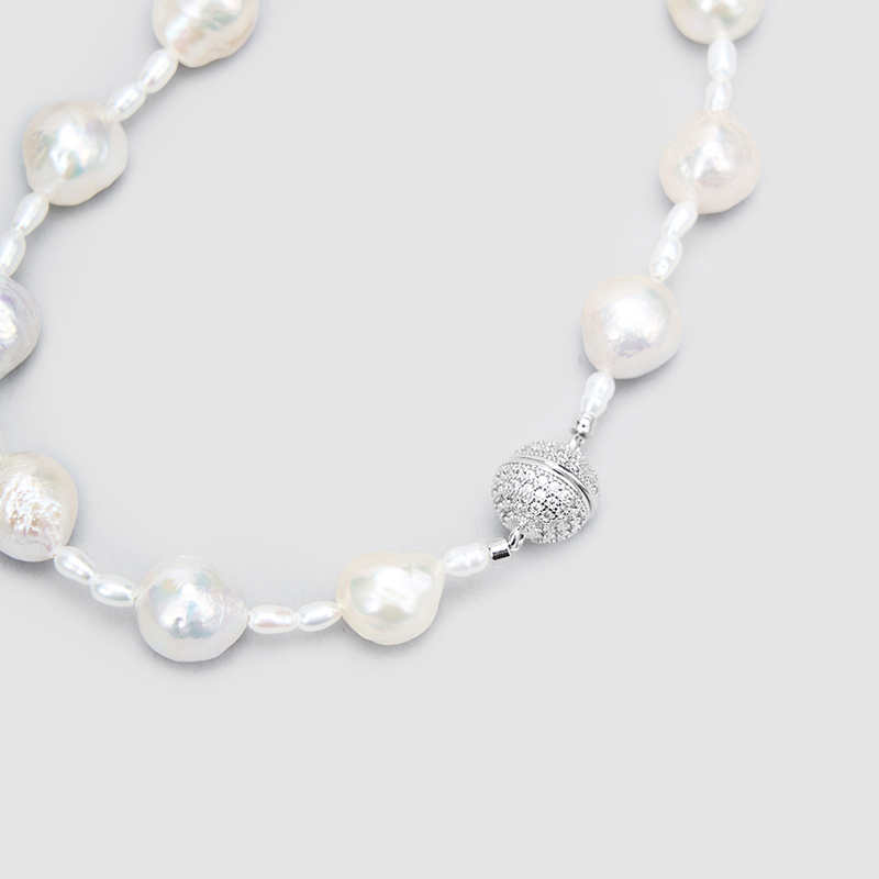 Original Handmade Natural Pearls collar chain by OHGG - OHGGRN24285