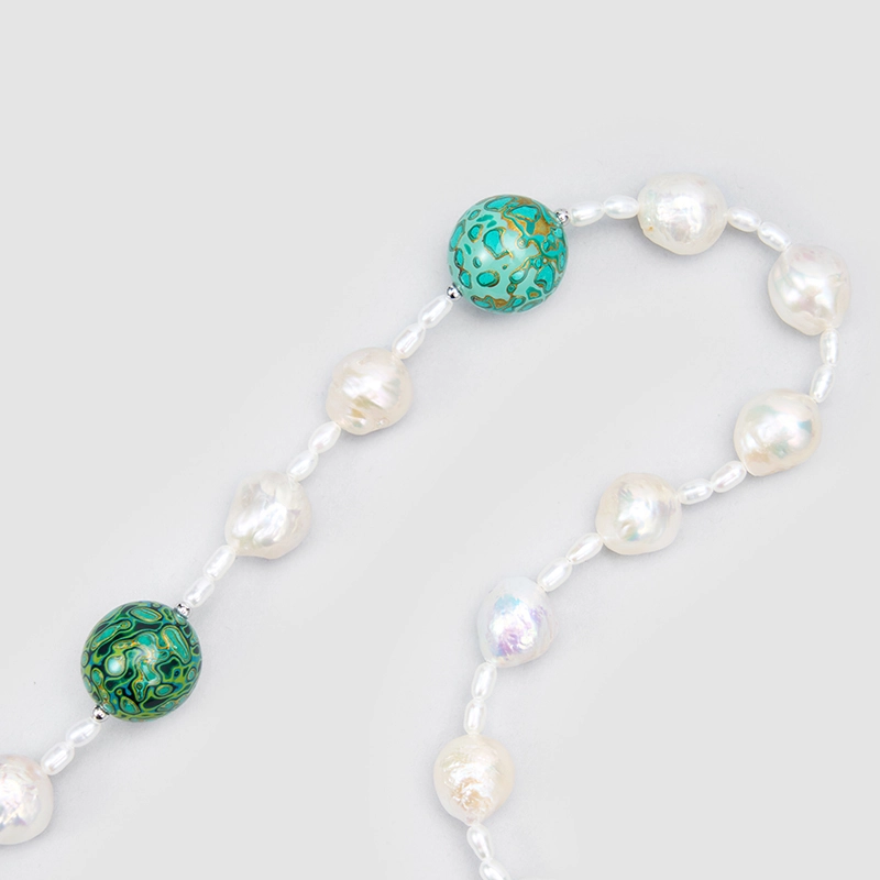 Original Handmade Natural Pearls collar chain by OHGG - OHGGRN24285