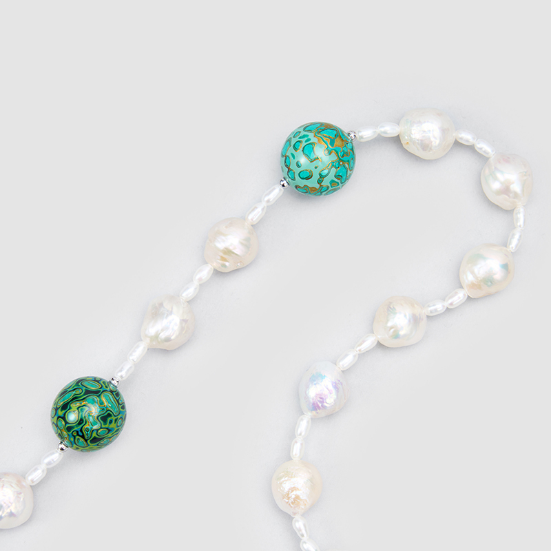 Original Handmade Natural Pearls collar chain by OHGG - OHGGRN24285