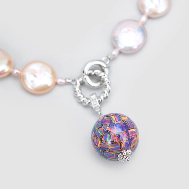 Original Handmade Natural Pearls collar chain by OHGG - OHGGRN24292