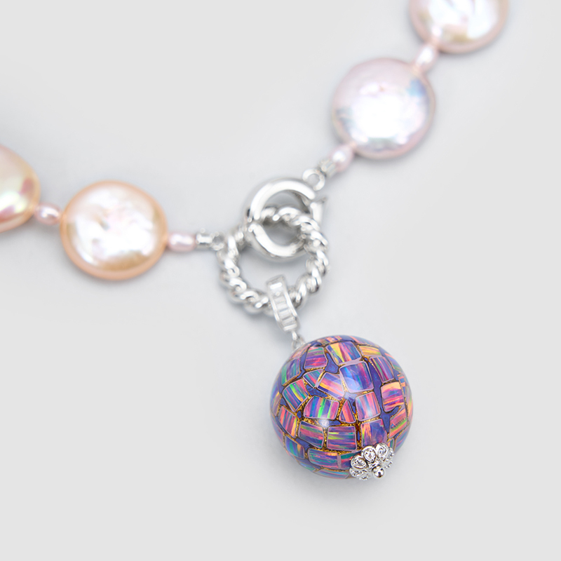 Original Handmade Natural Pearls collar chain by OHGG - OHGGRN24292