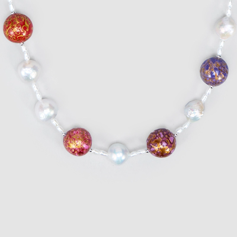 Original Handmade Natural Pearls collar chain by OHGG - OHGGRN24285