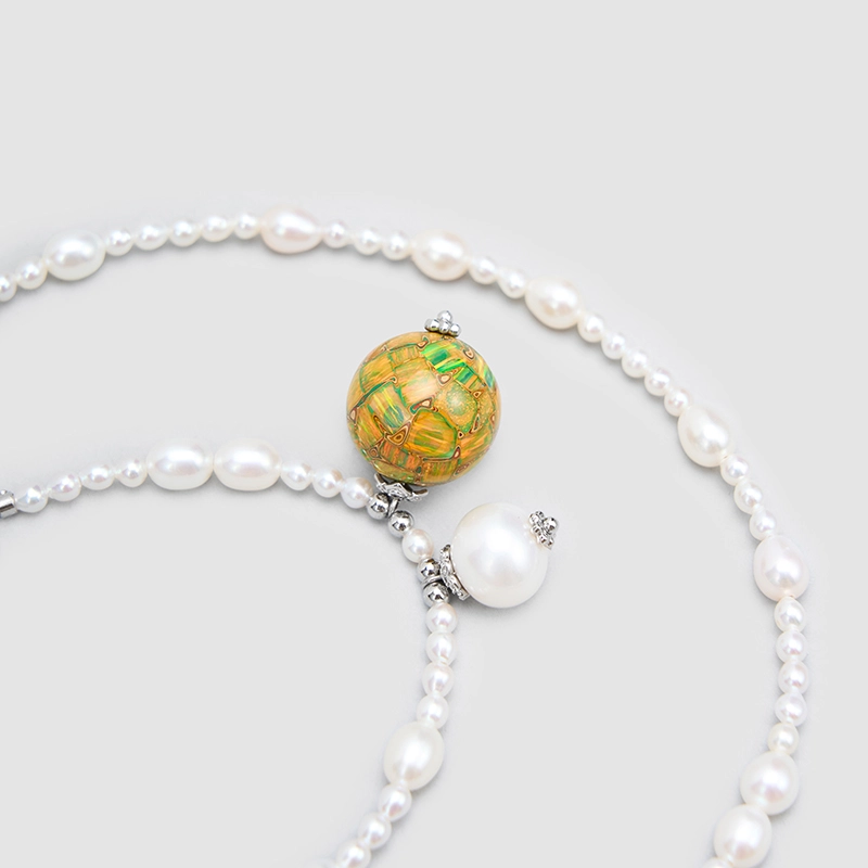 Original Handmade Natural Pearls collar chain by OHGG - OHGGRN24291