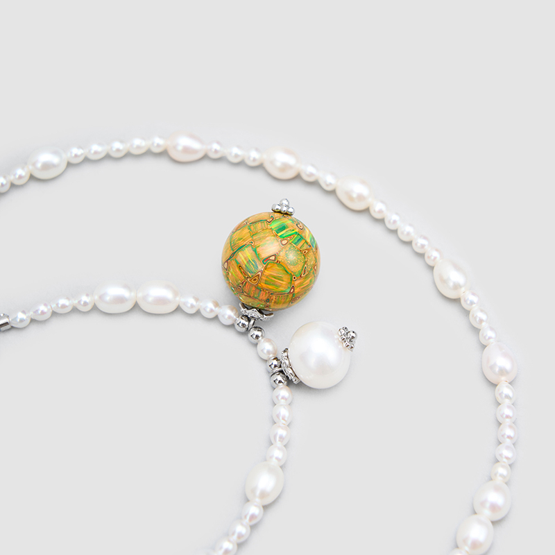 Original Handmade Natural Pearls collar chain by OHGG - OHGGRN24291