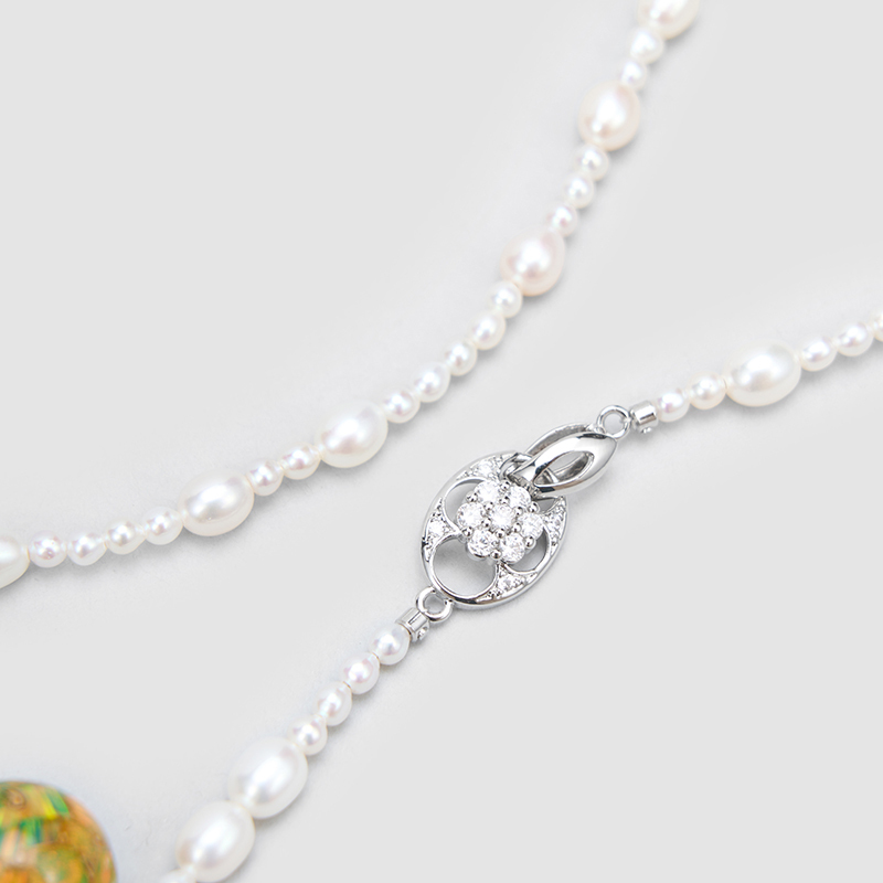 Original Handmade Natural Pearls collar chain by OHGG - OHGGRN24291