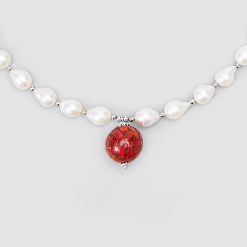 Original Handmade Natural Pearls collar chain by OHGG - OHGGRN24293