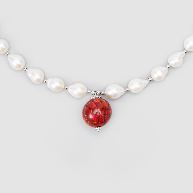 Original Handmade Natural Pearls collar chain by OHGG - OHGGRN24293