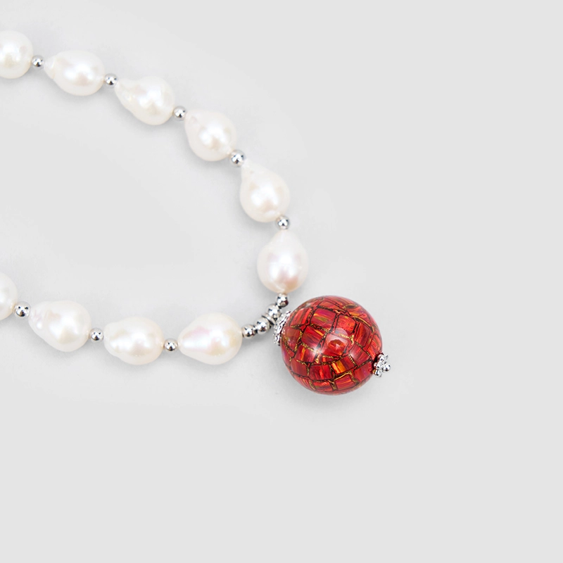 Original Handmade Natural Pearls collar chain by OHGG - OHGGRN24293