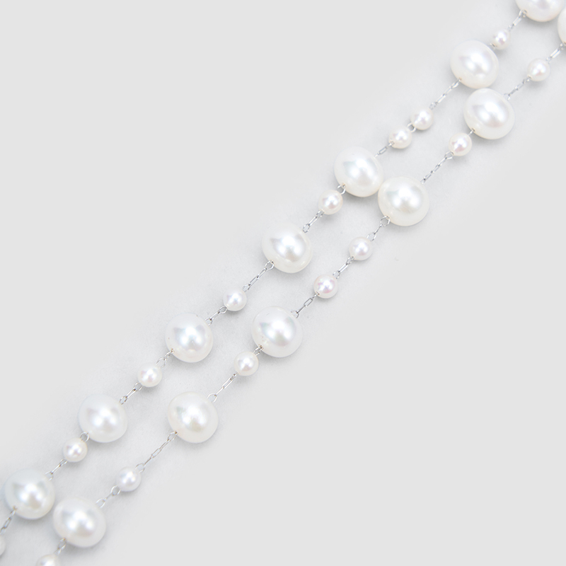 Original Handmade Natural Pearls collar chain by OHGG - OHGGRN24294